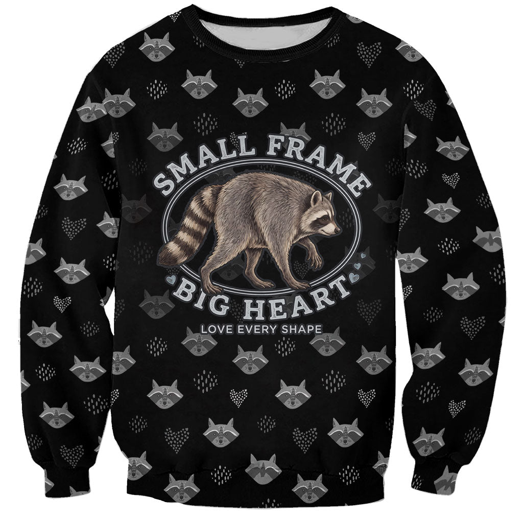 Jimothy The Raccoon Sweatshirt Vintage Raccoon Small Frame Big Heart