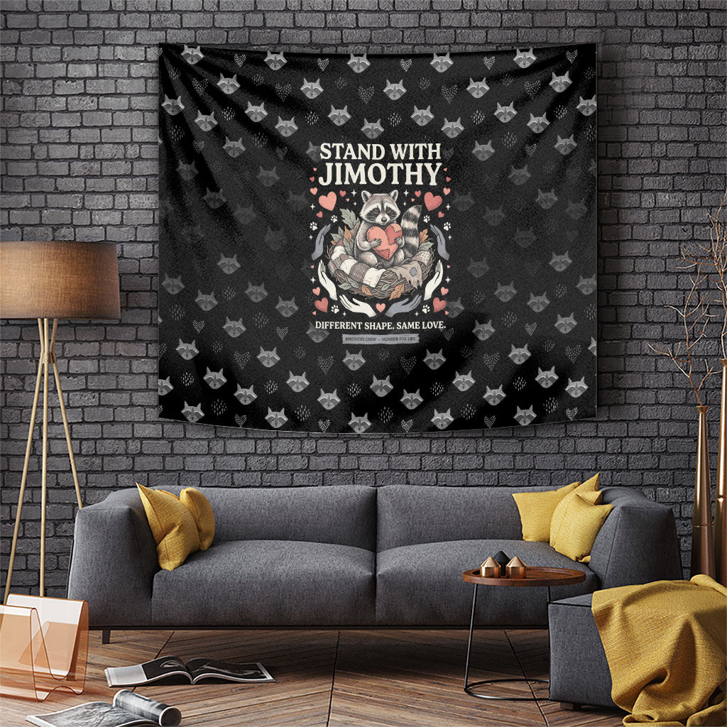 Jimothy The Raccoon Tapestry Vintage Raccoon Small Frame Big Heart