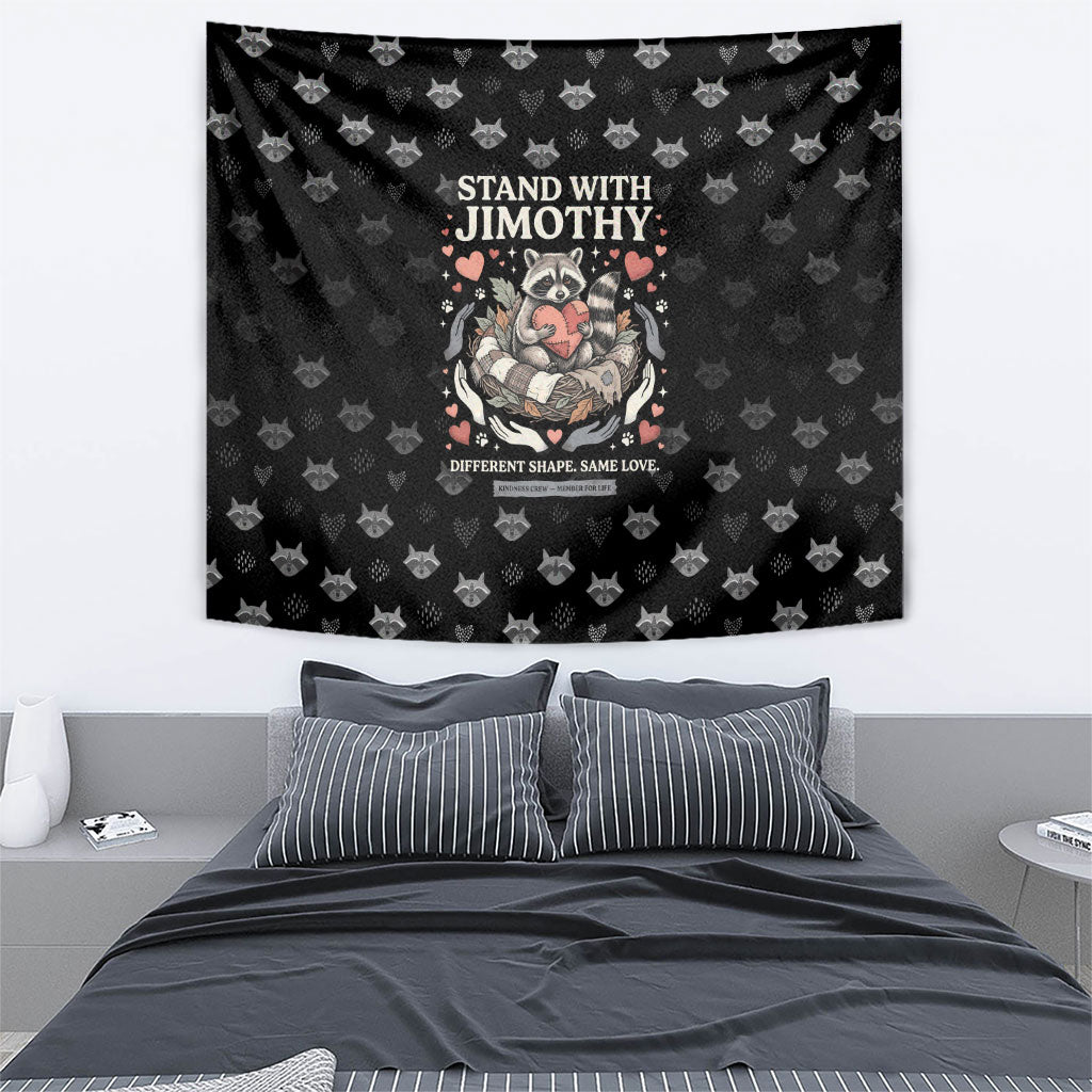 Jimothy The Raccoon Tapestry Vintage Raccoon Small Frame Big Heart
