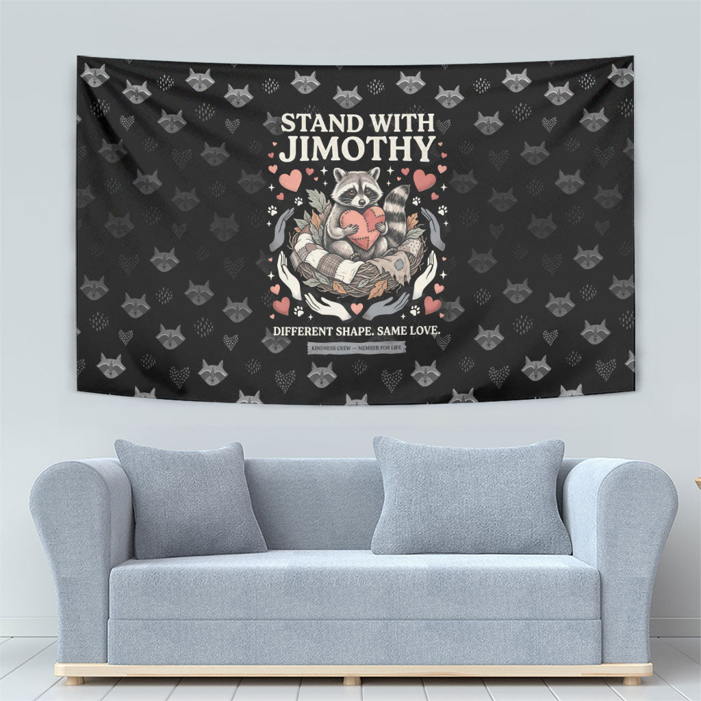 Jimothy The Raccoon Tapestry Vintage Raccoon Small Frame Big Heart