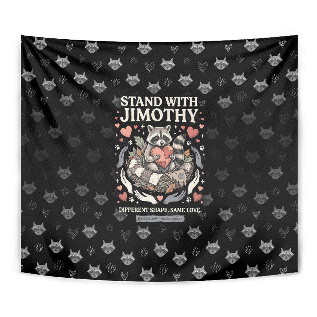 Jimothy The Raccoon Tapestry Vintage Raccoon Small Frame Big Heart