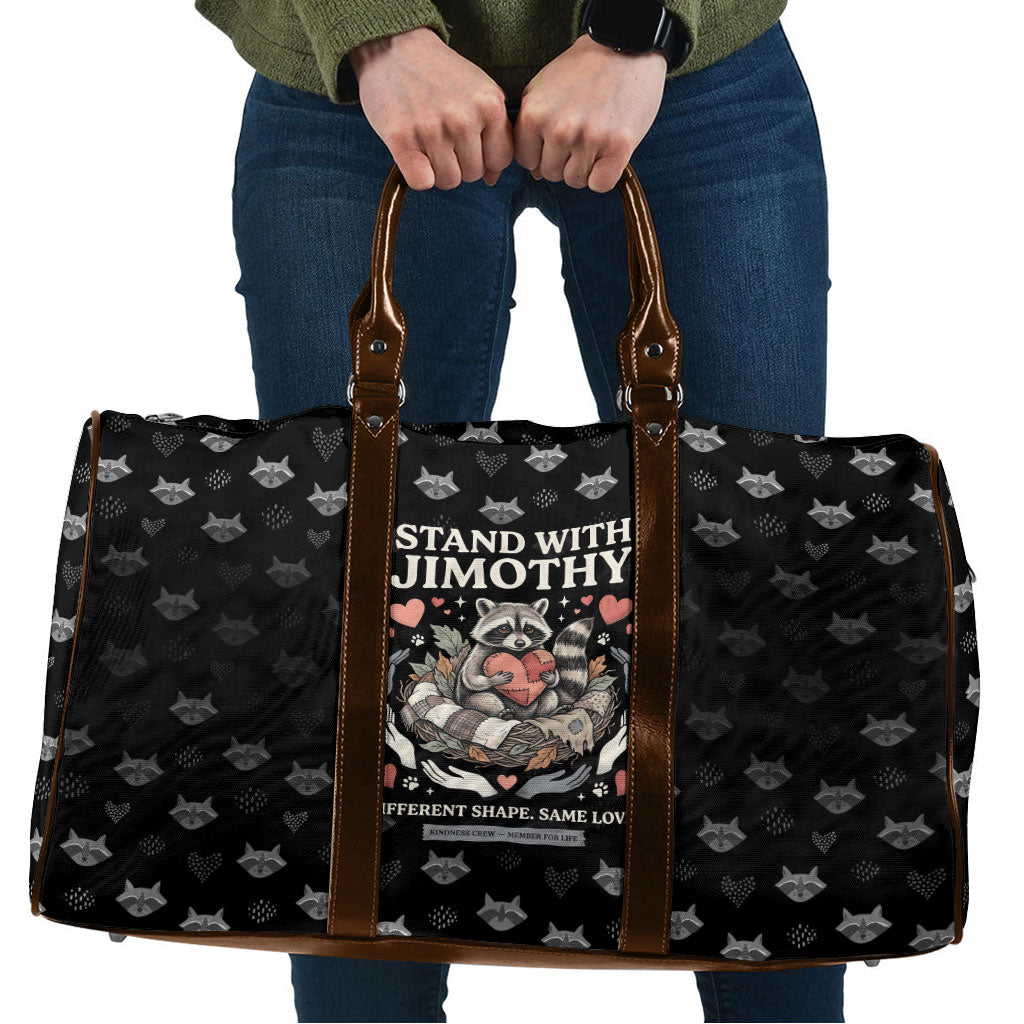 Jimothy The Raccoon Travel Bag Vintage Raccoon Small Frame Big Heart