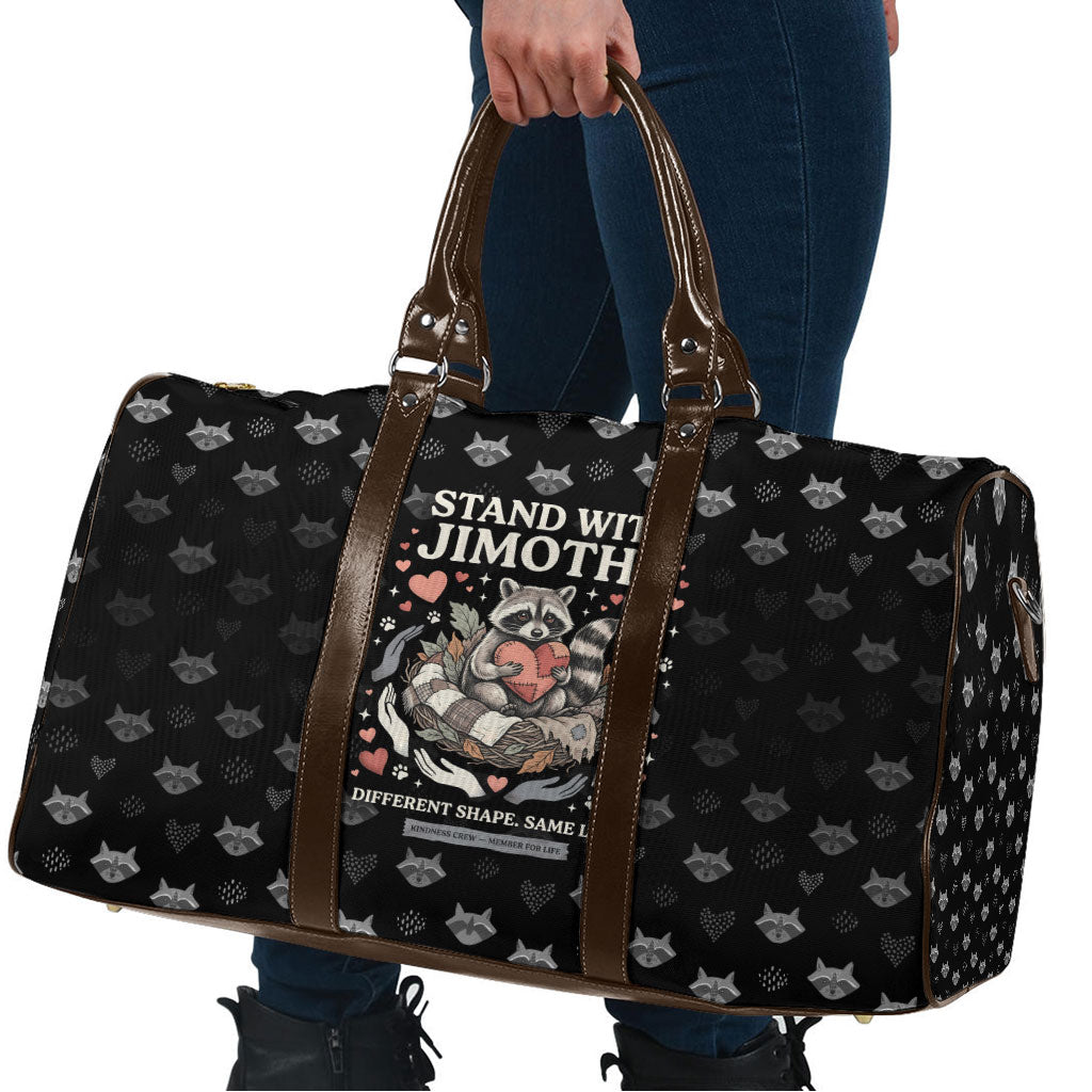 Jimothy The Raccoon Travel Bag Vintage Raccoon Small Frame Big Heart