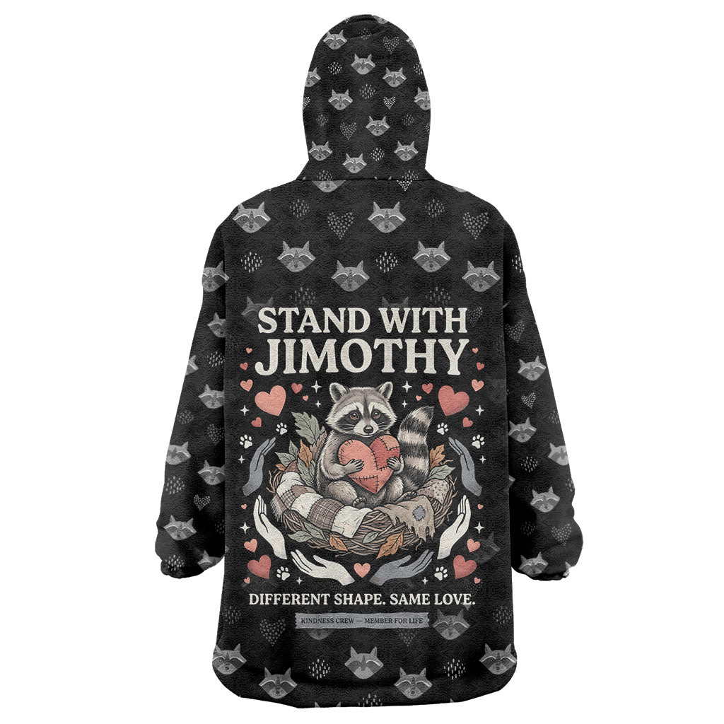 Jimothy The Raccoon Wearable Blanket Hoodie Vintage Raccoon Small Frame Big Heart