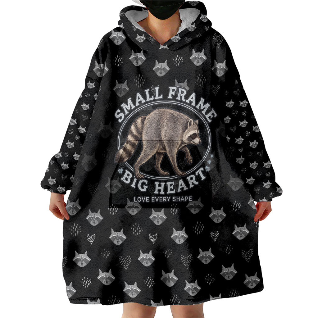 Jimothy The Raccoon Wearable Blanket Hoodie Vintage Raccoon Small Frame Big Heart