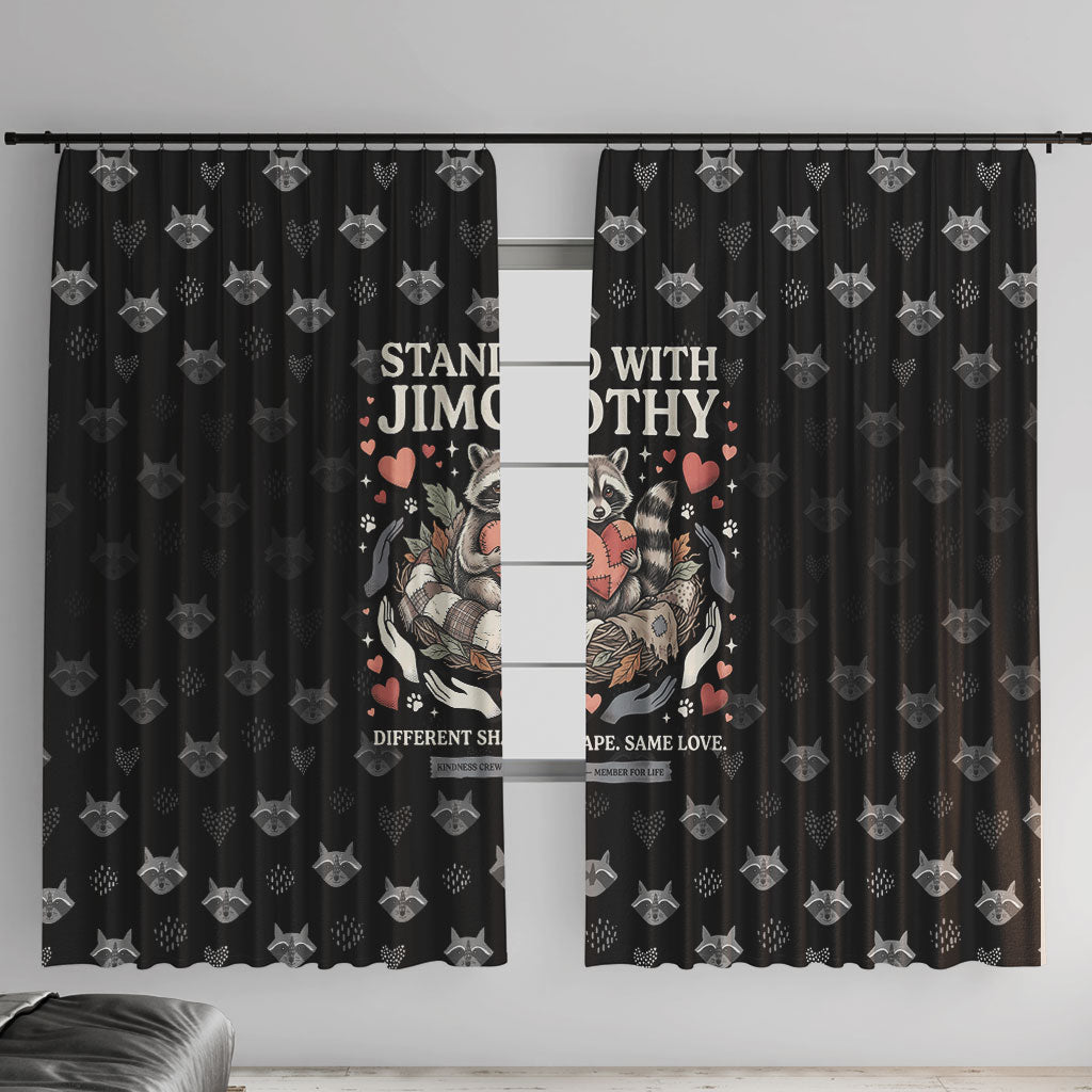 Jimothy The Raccoon Window Curtain Vintage Raccoon Small Frame Big Heart