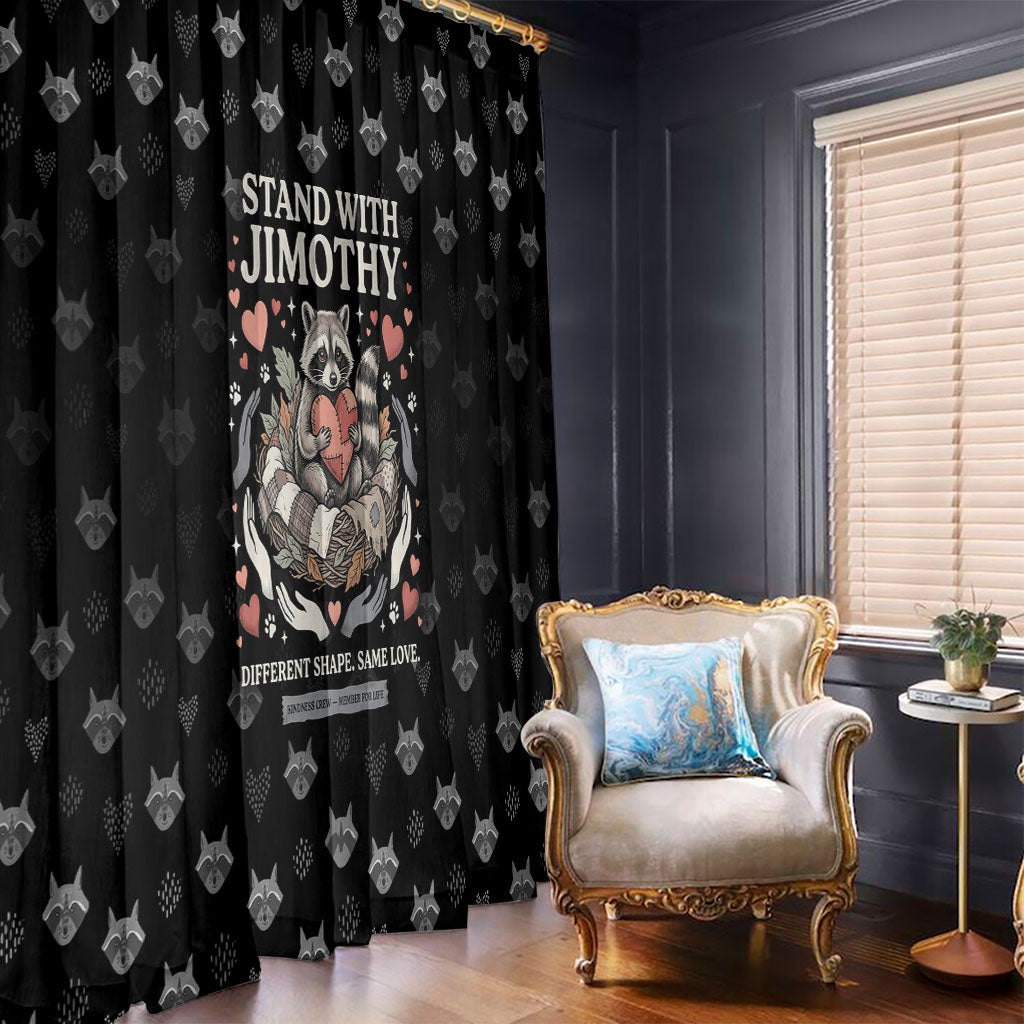 Jimothy The Raccoon Window Curtain Vintage Raccoon Small Frame Big Heart