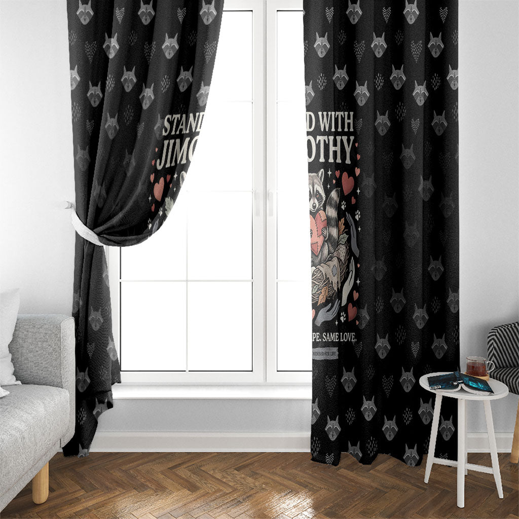 Jimothy The Raccoon Window Curtain Vintage Raccoon Small Frame Big Heart