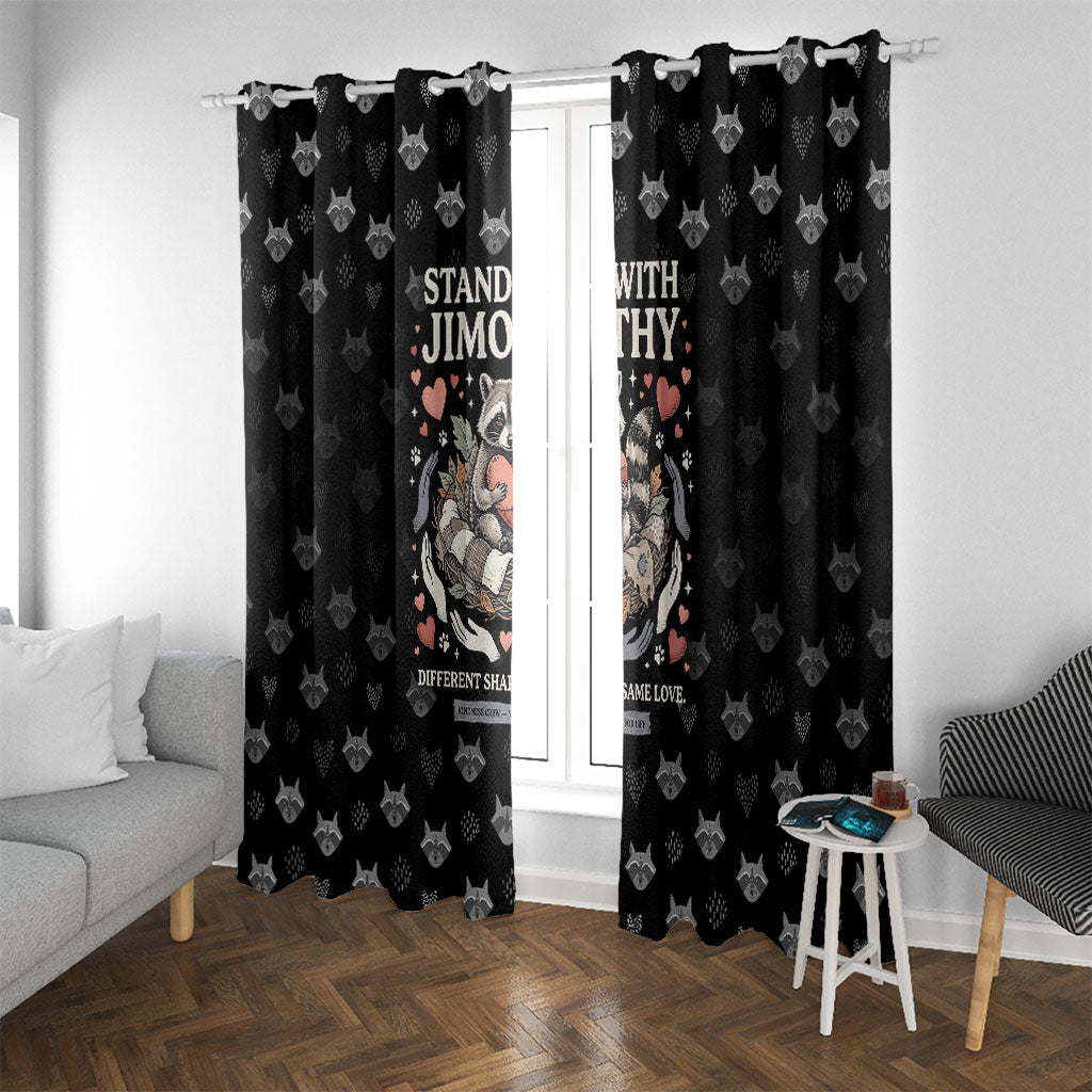 Jimothy The Raccoon Window Curtain Vintage Raccoon Small Frame Big Heart