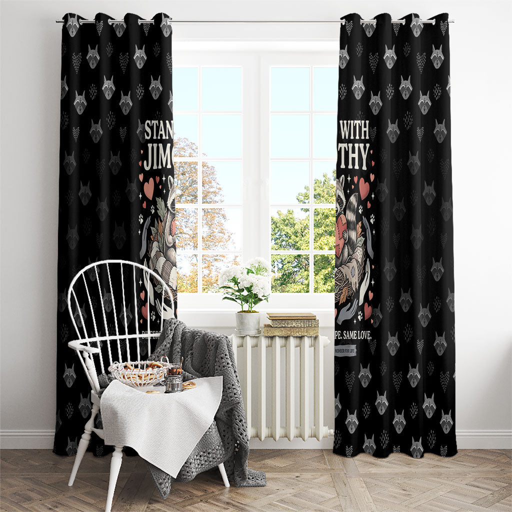 Jimothy The Raccoon Window Curtain Vintage Raccoon Small Frame Big Heart