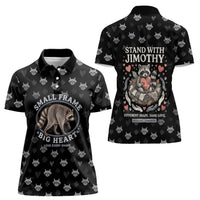 Jimothy The Raccoon Women Polo Shirt Vintage Raccoon Small Frame Big Heart