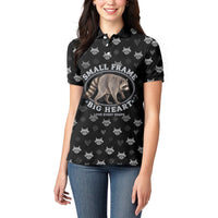 Jimothy The Raccoon Women Polo Shirt Vintage Raccoon Small Frame Big Heart