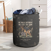 Jimothy And Quasimodo Laundry Basket Vintage German Shepherd And Raccoon - Born Rare Loved Deeply
