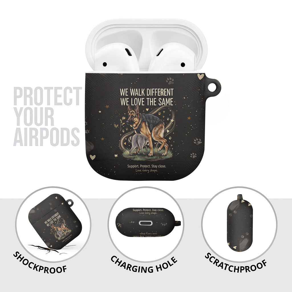 Jimothy And Quasimodo AirPods Case Vintage German Shepherd And Raccoon - Born Rare Loved Deeply