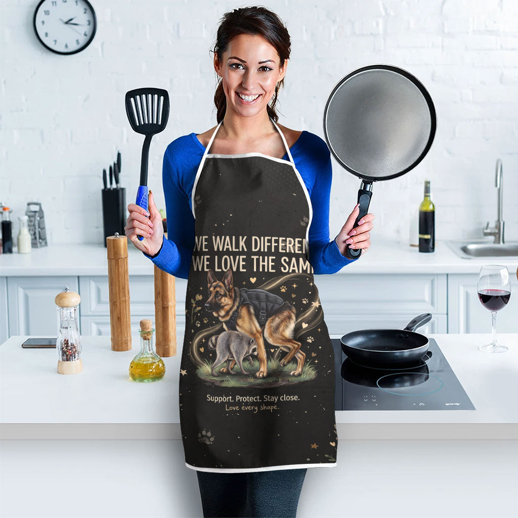 Jimothy And Quasimodo Apron Vintage German Shepherd And Raccoon - Born Rare Loved Deeply