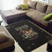 Jimothy And Quasimodo Area Rug Vintage German Shepherd And Raccoon - Born Rare Loved Deeply