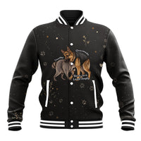 Jimothy And Quasimodo Baseball Jacket Vintage German Shepherd And Raccoon - Born Rare Loved Deeply
