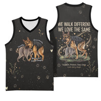 Jimothy And Quasimodo Basketball Jersey Vintage German Shepherd And Raccoon - Born Rare Loved Deeply