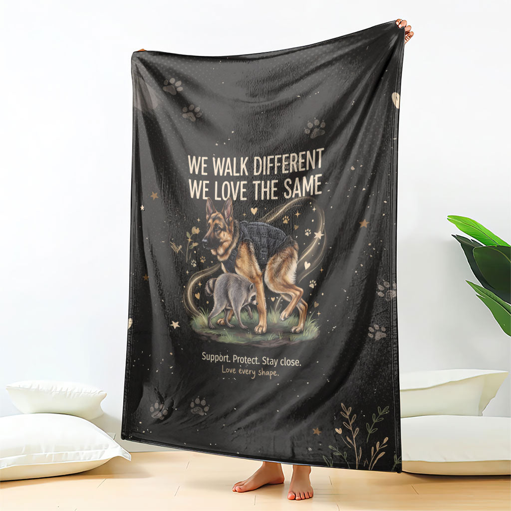 Jimothy And Quasimodo Blanket Vintage German Shepherd And Raccoon - Born Rare Loved Deeply