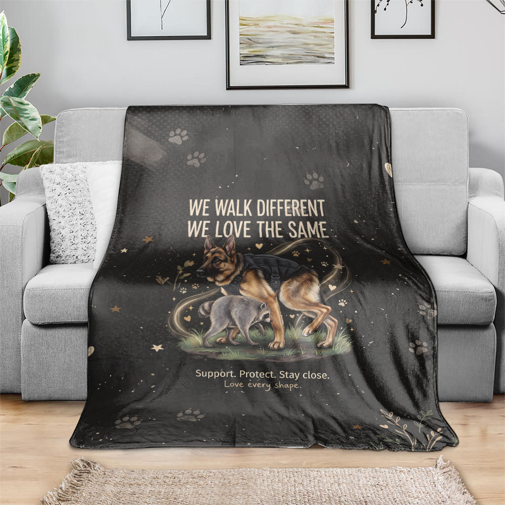 Jimothy And Quasimodo Blanket Vintage German Shepherd And Raccoon - Born Rare Loved Deeply