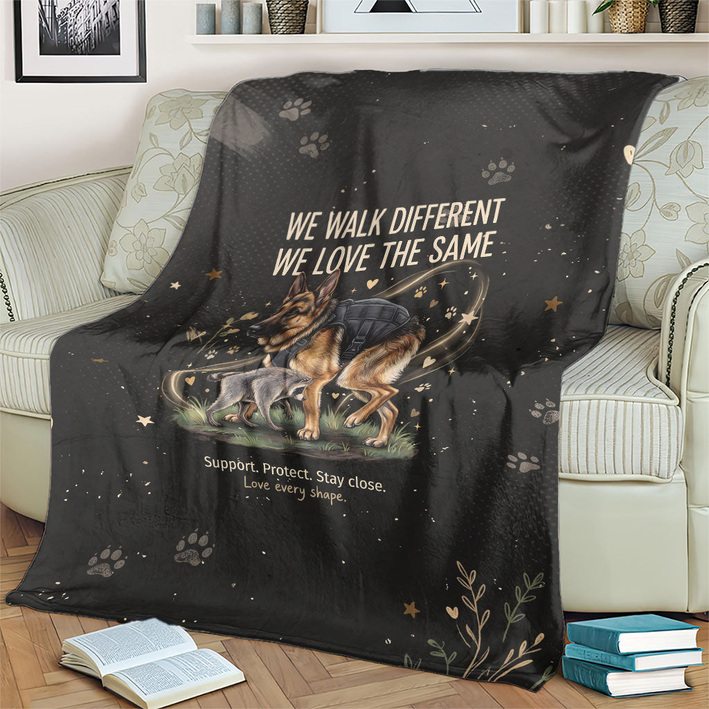 Jimothy And Quasimodo Blanket Vintage German Shepherd And Raccoon - Born Rare Loved Deeply