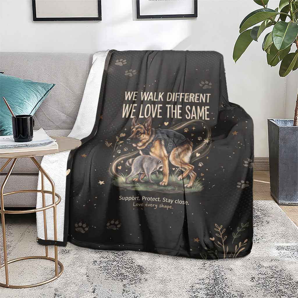 Jimothy And Quasimodo Blanket Vintage German Shepherd And Raccoon - Born Rare Loved Deeply
