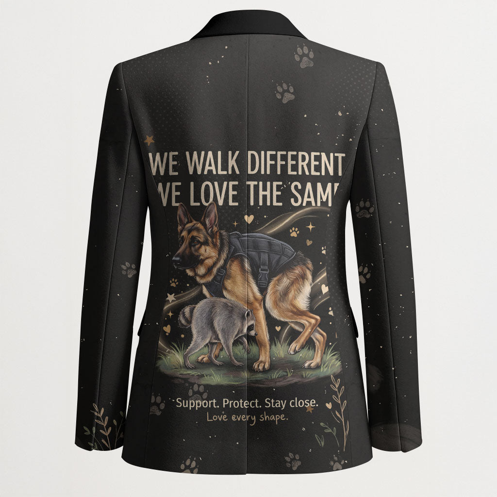 Jimothy And Quasimodo Blazer Vintage German Shepherd And Raccoon - Born Rare Loved Deeply