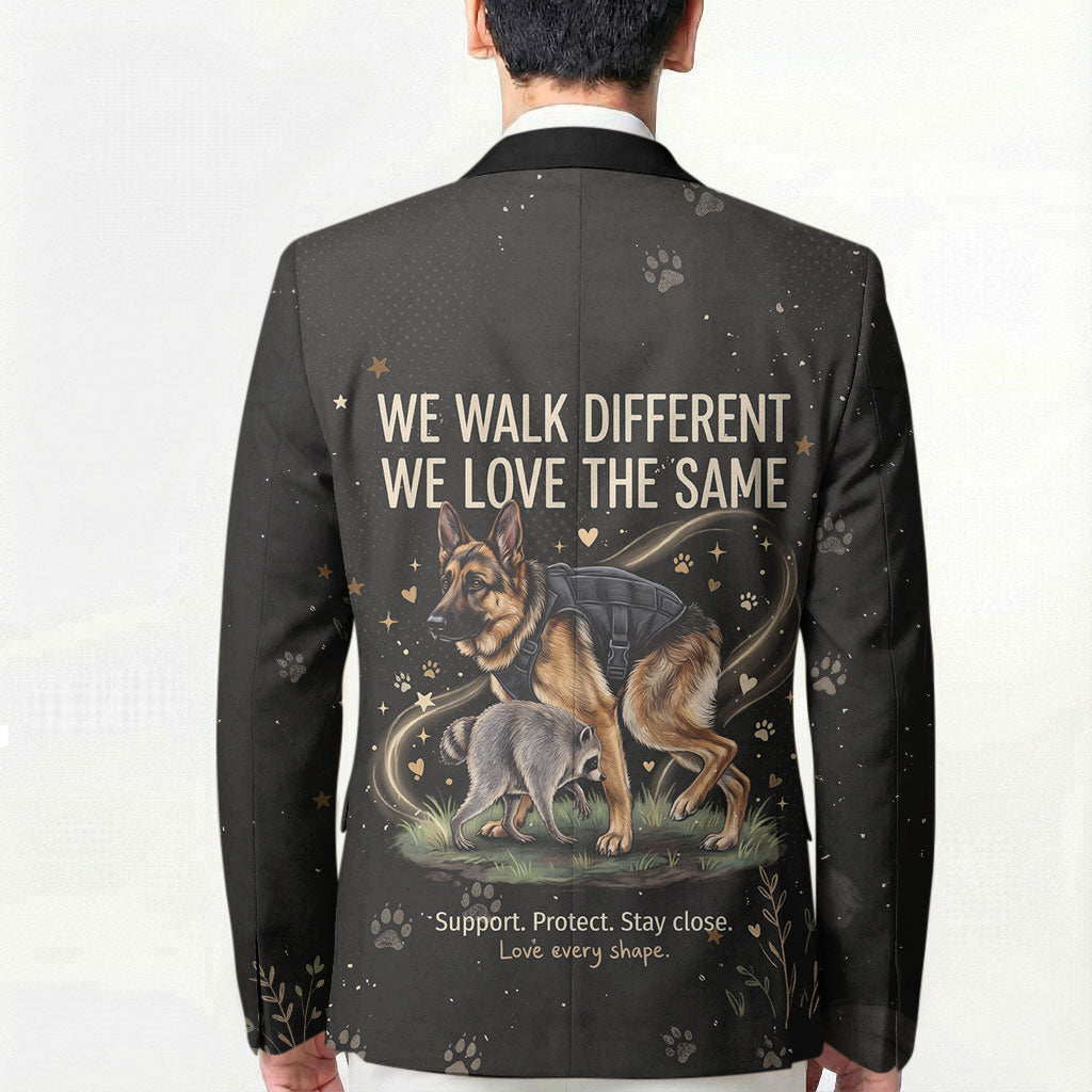 Jimothy And Quasimodo Blazer Vintage German Shepherd And Raccoon - Born Rare Loved Deeply