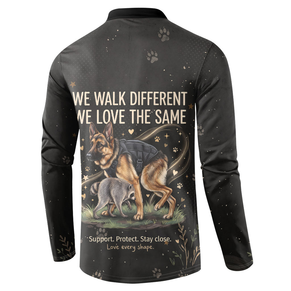 Jimothy And Quasimodo Button Sweatshirt Vintage German Shepherd And Raccoon - Born Rare Loved Deeply