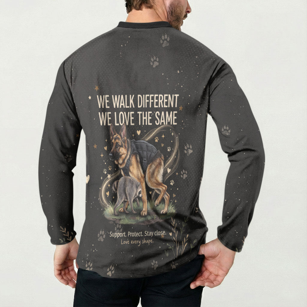Jimothy And Quasimodo Button Sweatshirt Vintage German Shepherd And Raccoon - Born Rare Loved Deeply