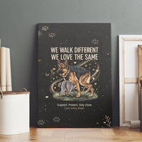 Jimothy And Quasimodo Canvas Wall Art Vintage German Shepherd And Raccoon - Born Rare Loved Deeply