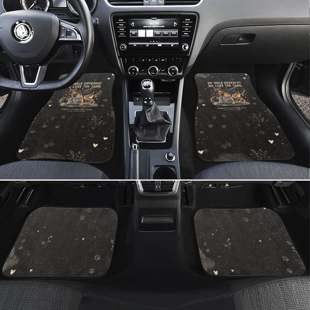 Jimothy And Quasimodo Car Mats Vintage German Shepherd And Raccoon - Born Rare Loved Deeply