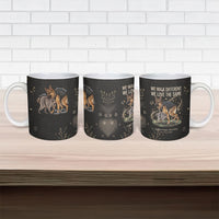 Jimothy And Quasimodo Ceramic Mug Vintage German Shepherd And Raccoon - Born Rare Loved Deeply