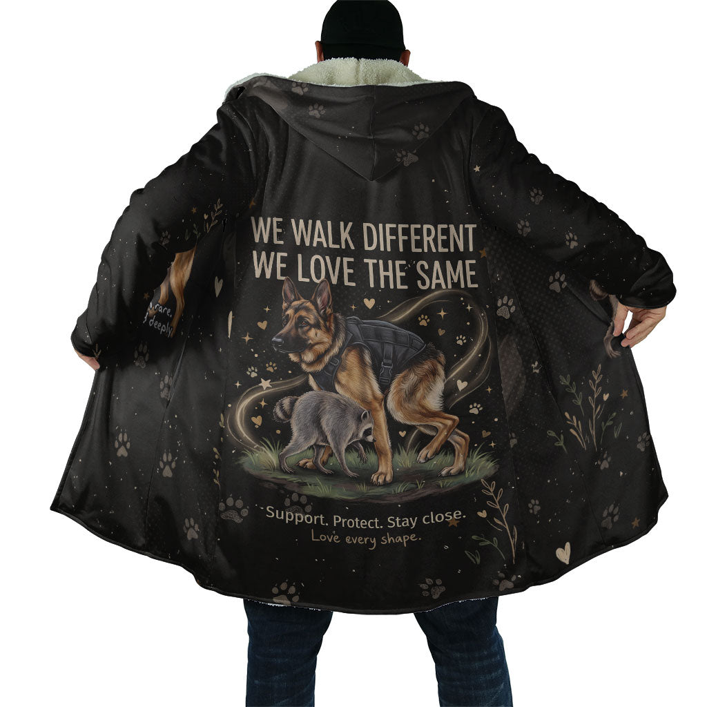 Jimothy And Quasimodo Cloak Vintage German Shepherd And Raccoon - Born Rare Loved Deeply