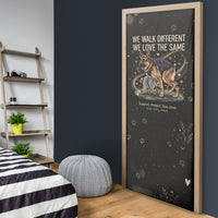 Jimothy And Quasimodo Door Cover Vintage German Shepherd And Raccoon - Born Rare Loved Deeply