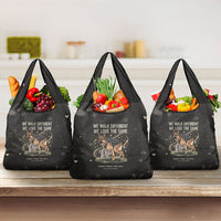 Jimothy And Quasimodo Grocery Bag Vintage German Shepherd And Raccoon - Born Rare Loved Deeply