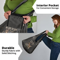 Jimothy And Quasimodo Grocery Bag Vintage German Shepherd And Raccoon - Born Rare Loved Deeply