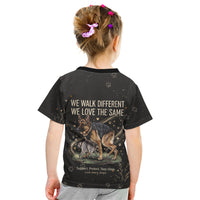 Jimothy And Quasimodo Kid T Shirt Vintage German Shepherd And Raccoon - Born Rare Loved Deeply