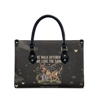 Jimothy And Quasimodo Leather Bag Vintage German Shepherd And Raccoon - Born Rare Loved Deeply