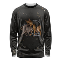 Jimothy And Quasimodo Long Sleeve Shirt Vintage German Shepherd And Raccoon - Born Rare Loved Deeply