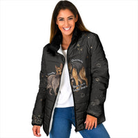 Jimothy And Quasimodo Padded Jacket Vintage German Shepherd And Raccoon - Born Rare Loved Deeply