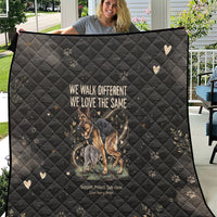 Jimothy And Quasimodo Quilt Vintage German Shepherd And Raccoon - Born Rare Loved Deeply