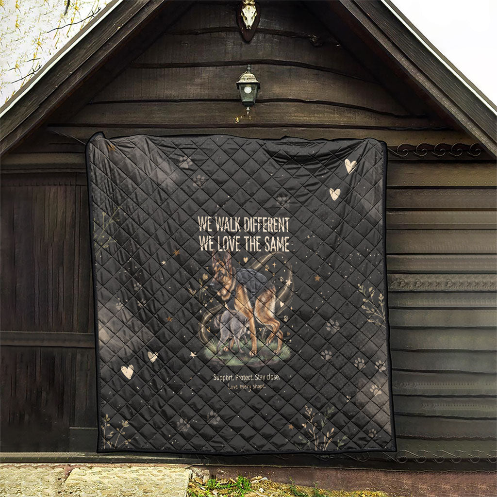 Jimothy And Quasimodo Quilt Vintage German Shepherd And Raccoon - Born Rare Loved Deeply