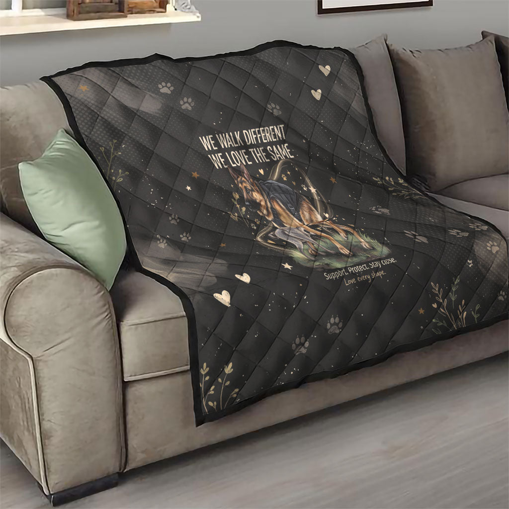 Jimothy And Quasimodo Quilt Vintage German Shepherd And Raccoon - Born Rare Loved Deeply