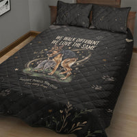 Jimothy And Quasimodo Quilt Bed Set Vintage German Shepherd And Raccoon - Born Rare Loved Deeply