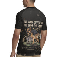 Jimothy And Quasimodo Rugby Jersey Vintage German Shepherd And Raccoon - Born Rare Loved Deeply