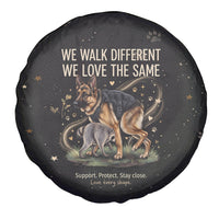 Jimothy And Quasimodo Spare Tire Cover Vintage German Shepherd And Raccoon - Born Rare Loved Deeply