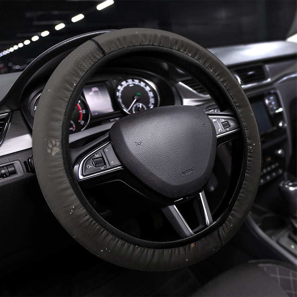 Jimothy And Quasimodo Steering Wheel Cover Vintage German Shepherd And Raccoon - Born Rare Loved Deeply