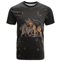 Jimothy And Quasimodo T Shirt Vintage German Shepherd And Raccoon - Born Rare Loved Deeply