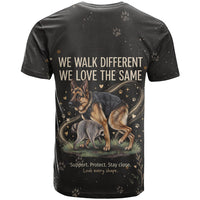 Jimothy And Quasimodo T Shirt Vintage German Shepherd And Raccoon - Born Rare Loved Deeply